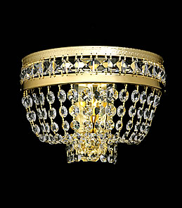 Stockholm 2 Gold - Crystal Wall Sconce